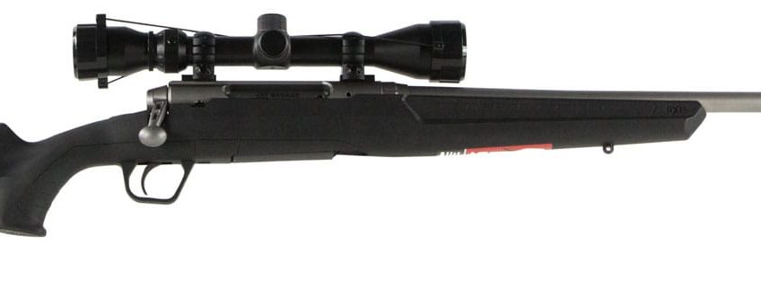 Savage Arms Axis XP Scoped Stainless/Black Bolt Action Rifle – 22-250 Remington