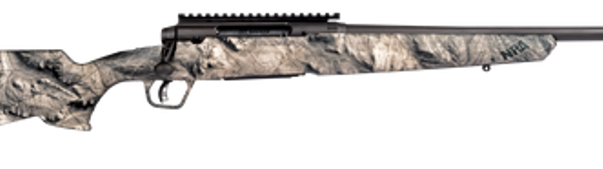 Savage Axis II 22-250 Rem, 20" Barrel, Synthetic Mossy Oak Overwatch Stock Gunsmoke Gray PVD, 4rd