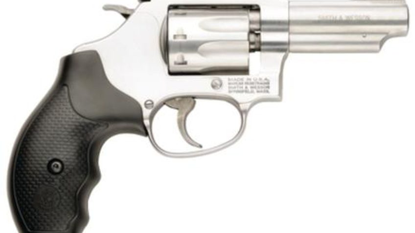 Smith & Wesson 63 22LR 3 Inch Barrel Stainless Steel Barrel Frame And Cylinder Front Fiber Optic Sights 8 Round
