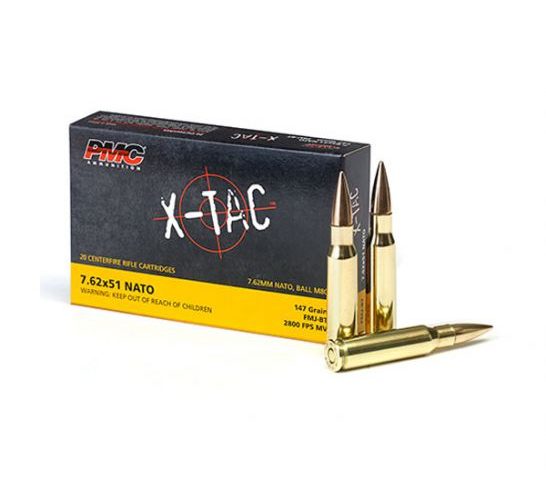 PMC X-Tac 7.62x51mm 147gr FMJ Ammunition, 20 Round Box – 7.62X