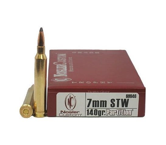 Nosler Trophy Grade 7mm STW 140 grain Partition Rifle Ammo, 20/Box – 60046