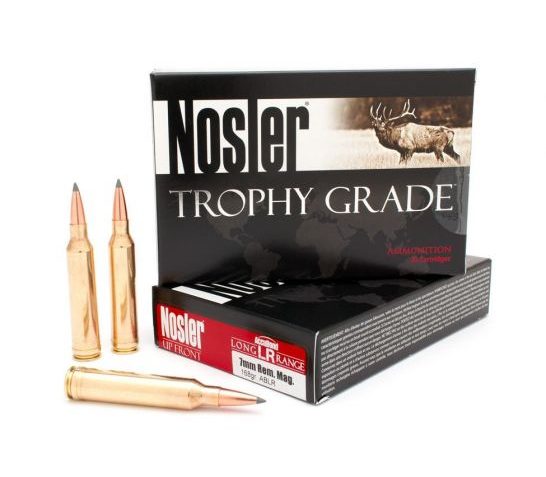 Nosler Trophy Grade 7mm Rem Mag 168 grain AccuBond-Long Range Rifle Ammo, 20/Box – 60108
