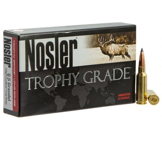 Nosler Trophy Grade 6.5 Grendel 129 grain AccuBond-Long Range Rifle Ammo, 20/Box – 60146