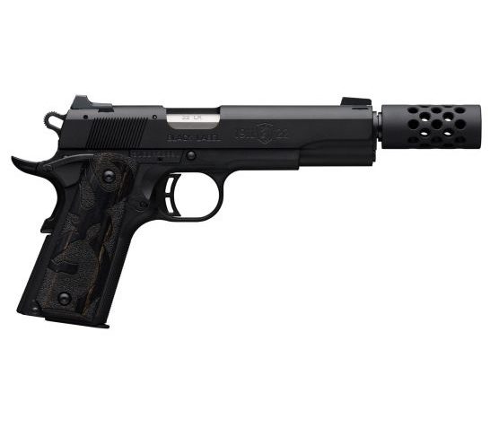 Browning 1911-22 Black Label Suppressor Ready Muzzle Brake 22 LR 10 Round Pistol, Matte Black – 051875490