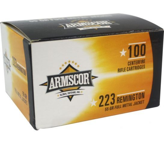 Armscor 55 gr Full Metal Jacket .223 Rem Ammo, 100/box – 50447