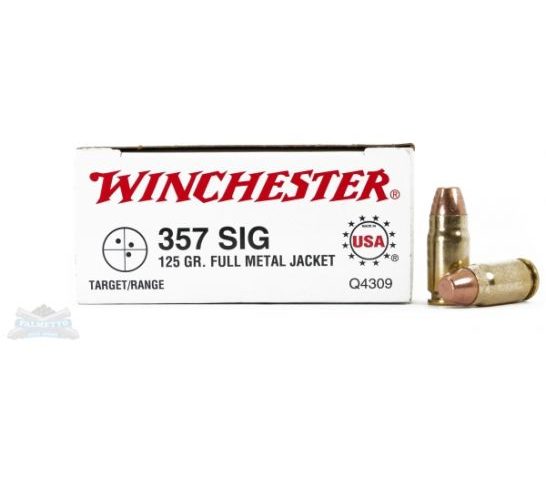 Winchester USA 357 Sig 125gr FMJ Ammunition 50rds – Q4309