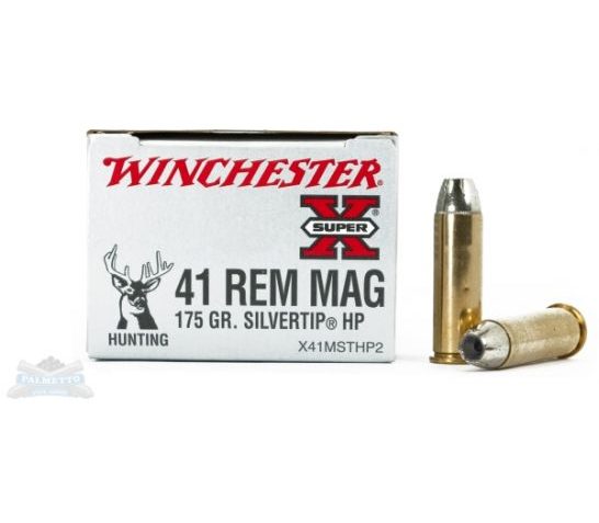Winchester 41 Magnum 175gr Silvertip Hollow Point Ammunition 20rds – X41MSTHP2