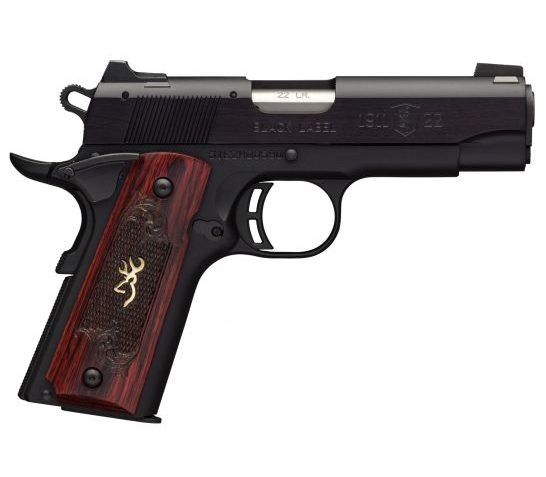 Browning 1911-22 Black Label Medallion Compact 22 LR 10 Round Blowback Pistol, Matte Black – 051852490
