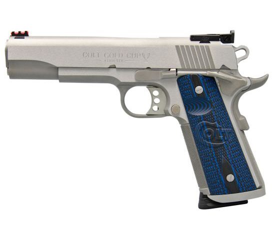 Colt 1911 Gold Cup Trophy 9mm 9+1 Round Semi Auto Hammer Fired Pistol, Brushed Stainless – O5072XE