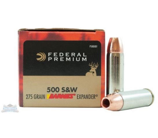 Federal 500 S&W Magnum 275gr Barnes Expander Ammunition 20rds – P500XB1