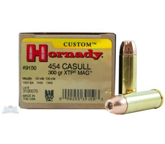 Hornady 454 Casull 300gr XTP Custom Pistol Ammunition 20rds – 9150