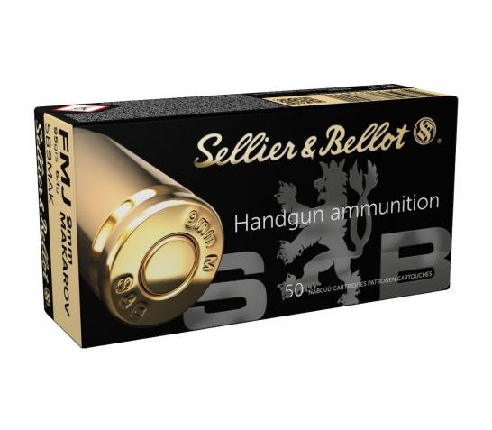 Sellier & Bellot 9x18mm Makarov 95gr FMJ Ammunition 50rds – SB9MAK