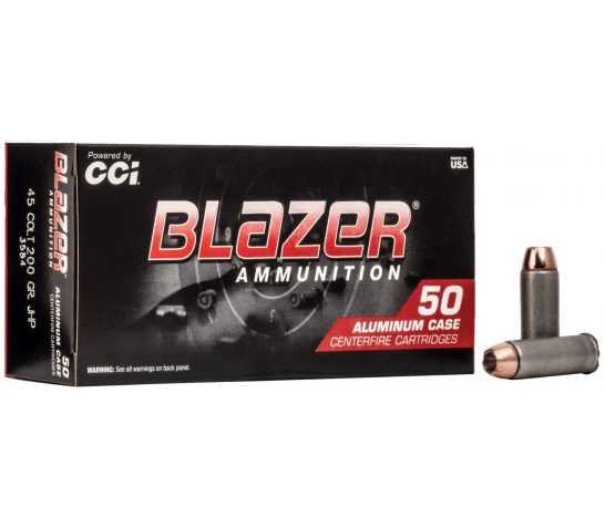 CCI Blazer 200 gr Jacketed Hollow Point .45 Colt Ammo, 50/box – 3584