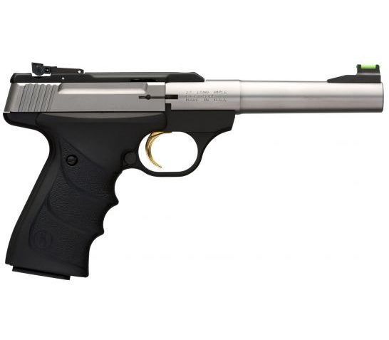 Browning Buck Mark Stainless Camper URX 22 LR Single 10 Round Blowback Pistol, Black – 051442490