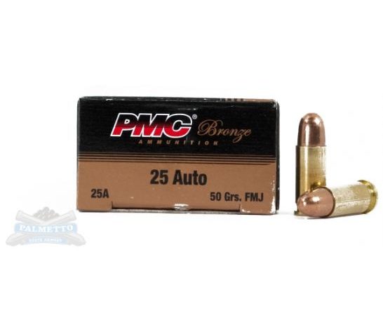 PMC Bronze 25 Auto/ACP 50gr FMJ Ammunition 50rds – 25A