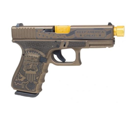 Glock G19 Gen4 Compact "Trump" Edition 9mm Pistol, Threaded Barrel – G19050203T