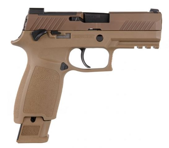 Sig Sauer P320 M18 Carry 9mm 3.9" Pistol, Coyote Tan – 320CA-9-M18-MS
