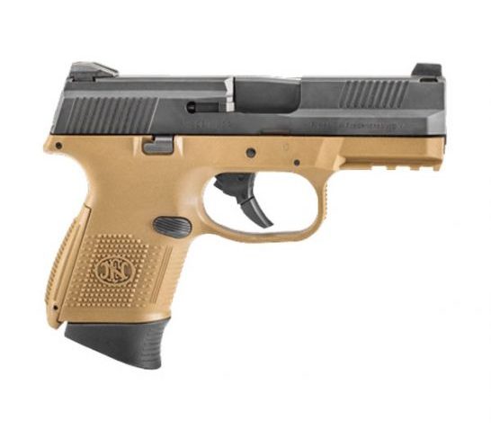 FN FNS-9 Compact 9mm 17rd/12rd Pistol, FDE/Black – 66-100356