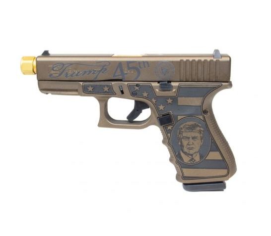 Glock G19 Gen4 Compact "Trump" Edition 9mm Pistol, Threaded Barrel – GLUG1950203T