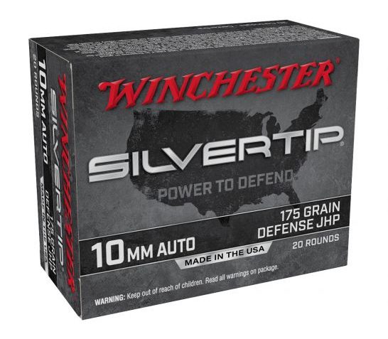 Winchester Silver Tip 175gr HP 10mm Ammo ,20rd – W10MMST
