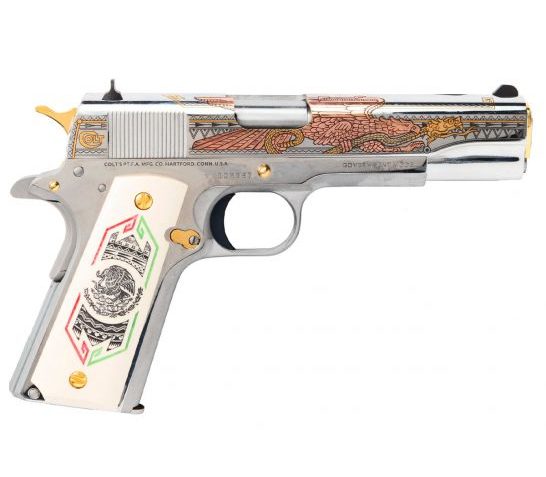 Colt Government 1911 Classic 5" 9rd .38 Super Pistol w/ Mexican Flag Theme – O1911C-SS38-BDM