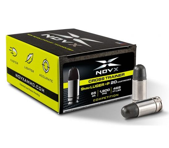 NOVX Cross Trainer Competition 65 gr 9mm Luger +P Ammo, 20rds – 9CTCPSS-20