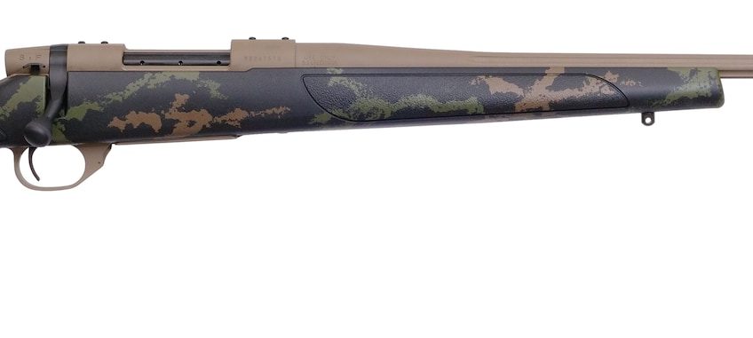Weatherby Vanguard High Country Flat Dark Earth Cerakote Bolt Action Rifle – 300 Weatherby Magnum – 26in