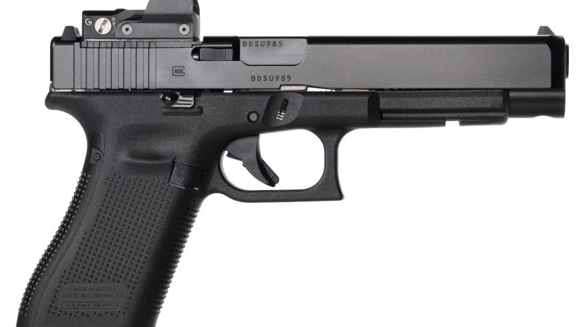 Glock 34 Gen5 MOS Refurbished 9mm Luger 5.31in Black nDLC Pistol – 17+1 Rounds – Used