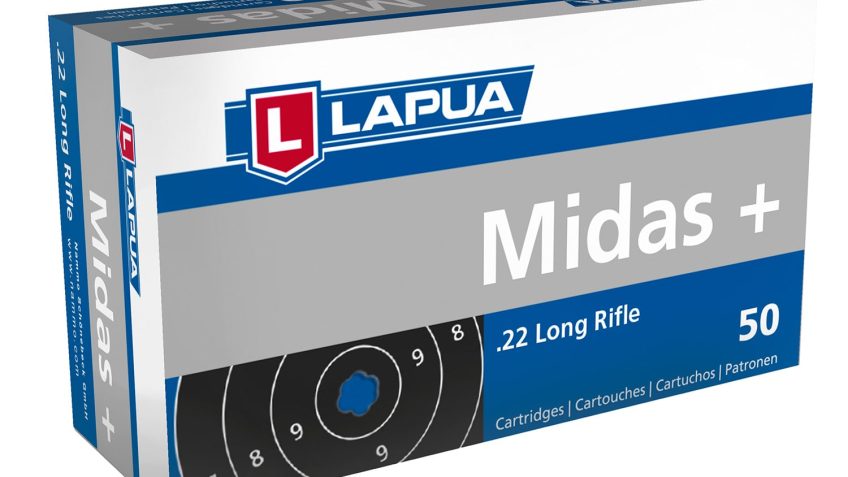Lapua Midas+ 22 Long Rifle 40gr LRN Rimfire Ammo – 50 Rounds