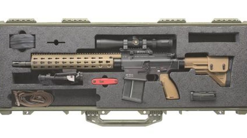 HK MR762, 7.62mm Long Rifle Package II, Leupold 3-9x VX-R Patrol scope, 2 10 Rd Mags