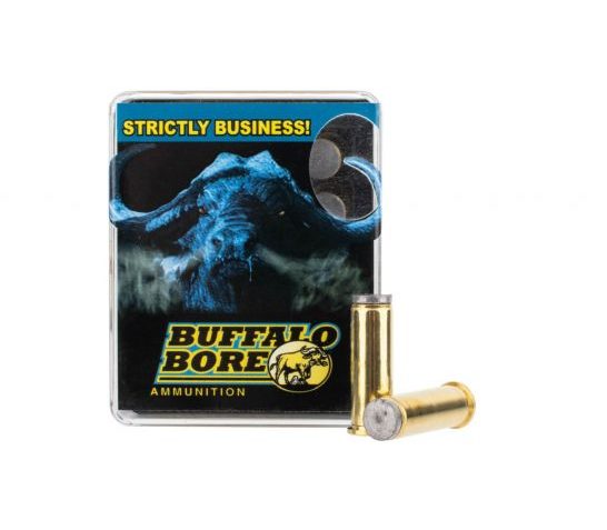 Buffalo Bore Standard Pressure Heavy 38 Special 150 grain Hard Cast Wadcutter Low Flash Short Barrel Pistol and Handgun Ammo, 20/Box – 20D/20