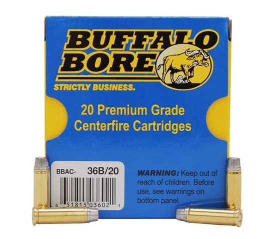 Buffalo Bore Heavy Outdoorsman 32 H&R Mag +P 130 grain Hard Cast Keith Handgun Ammo, 20/Box – 36B/20