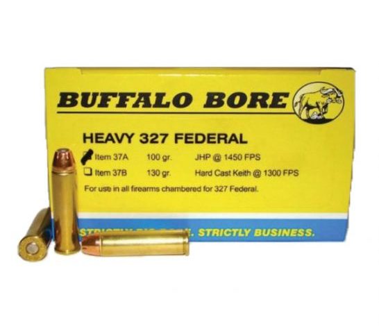 Buffalo Bore Heavy 327 Fed Mag 100 grain Jacketed Hollow Point Handgun Ammo, 20/Box – 37A/20