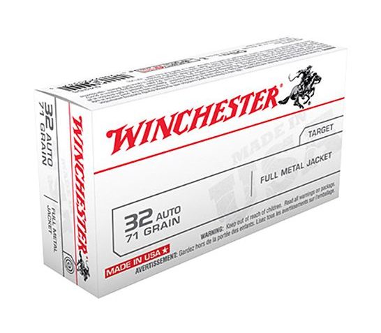 Winchester USA 32 Auto/ACP 71gr FMJ Ammunition 50rds – Q4255