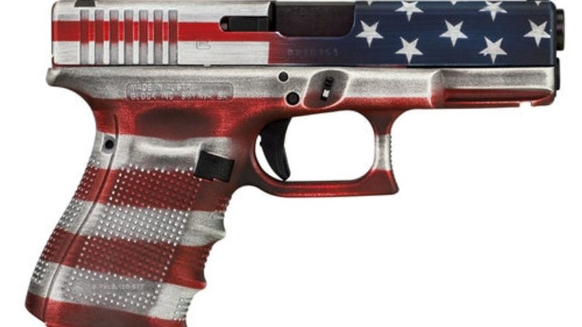 Glock G19 Gen4, 9mm, 4.02" Barrel, 15rd, American Flag Cerakote