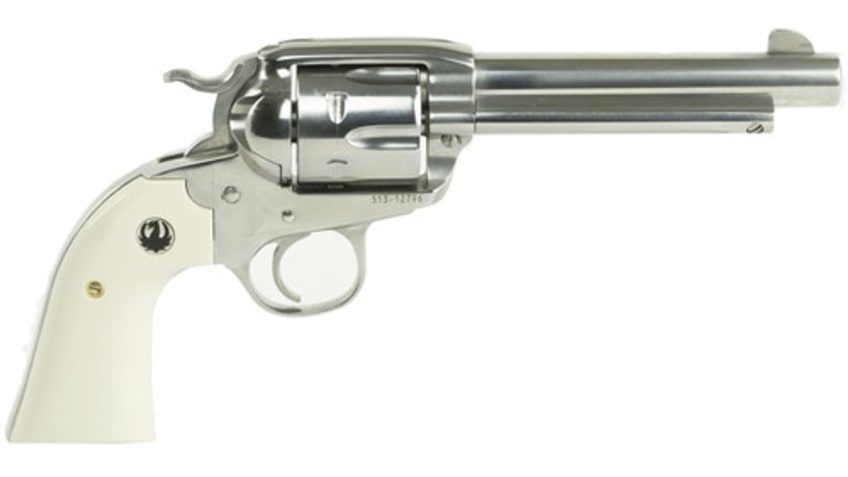 Ruger Vaquero Bisley 357 Mag/38 Special, 5.5" Barrel, SS Finish, Ivory Grips