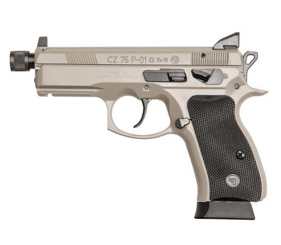 CZ-USA CZ P-01 Urban Grey Suppressor-Ready (Omega) 9mm Pistol, Anodized Gray – 91299