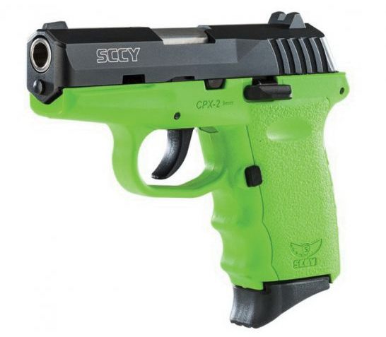 SCCY CPX-2 9mm Pistol, Lime Green – CPX2CBLG