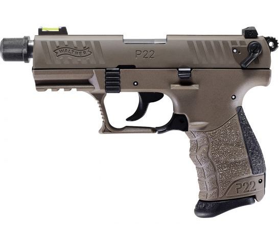 Walther P22 Q .22lr Pistol, Tactical Flat Dark Earth – 5120753
