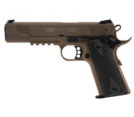 Walther Colt Government 1911 Rail Gun .22lr Pistol, FDE – 5170310