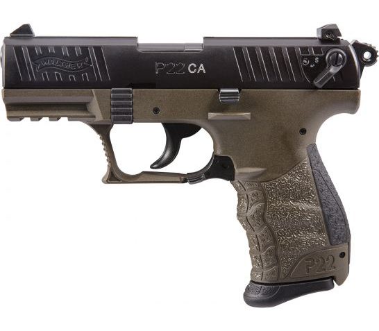 Walther P22 CA .22lr Pistol, Military OD Green – 5120338