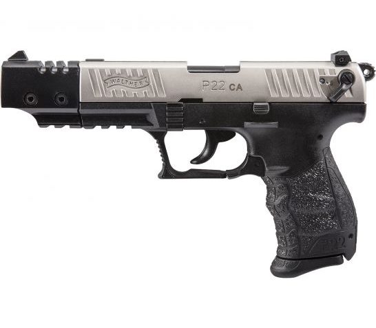 Walther P22 CA .22lr Pistol, Target Nickel – 5120337