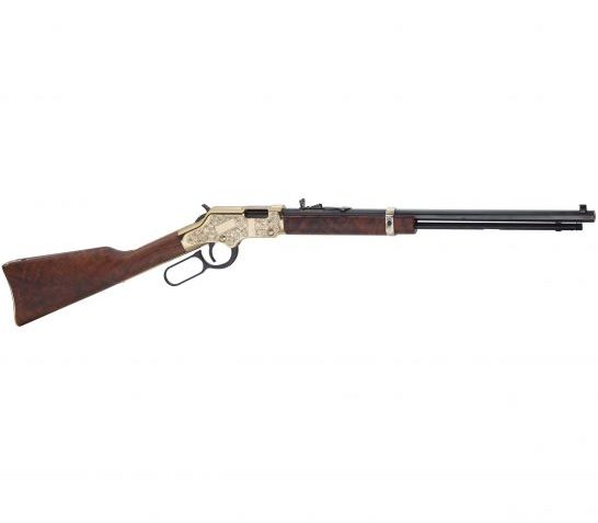 Henry Golden Boy Deluxe Engraved 3rd Edition .17 HMR Lever Action Rifle, Brown – H004VD3