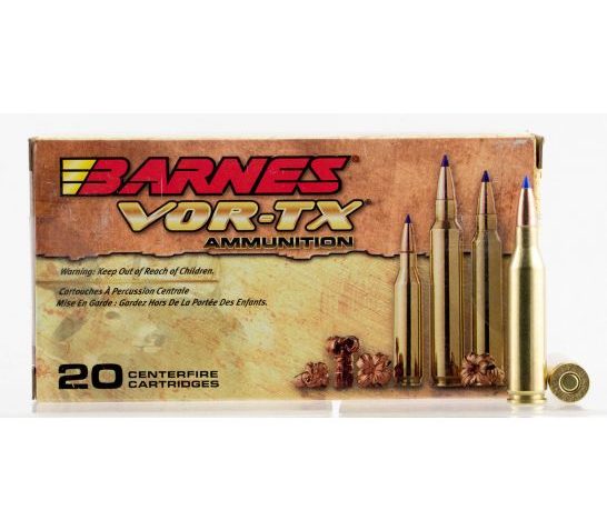 Barnes Bullets VOR-TX 80 gr Tipped TSX Boat Tail .243 Win Ammo, 20/box – 21522