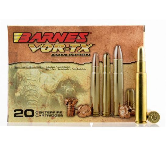 Barnes Bullets VOR-TX Safari 400 gr Round Nose Banded Solid .416 Rigby Ammo, 20/box – 22035