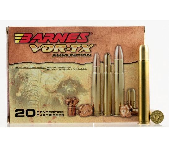 Barnes Bullets VOR-TX Safari 570 gr Round Nose Banded Solid .500 Nitro Express Ammo, 20/box – 22033