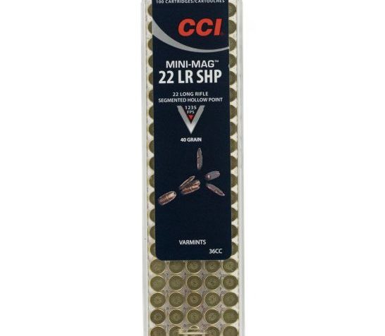CCI Mini-Mag 40 gr Segmented Hollow Point .22lr Ammo, 100/box – 36CC