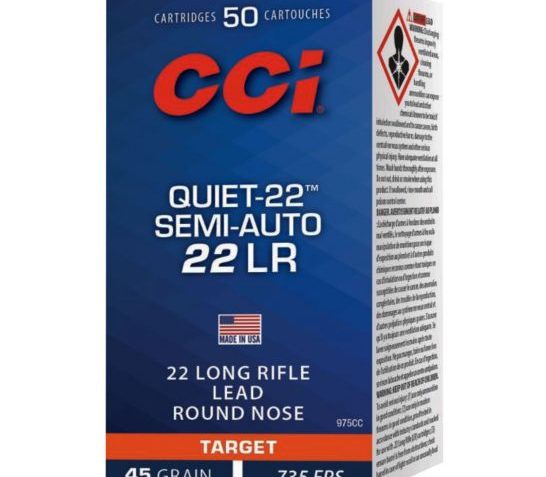 CCI Quiet-22 Semi-Auto 45 gr Soft Point .22lr Ammo, 50/box – 975CC