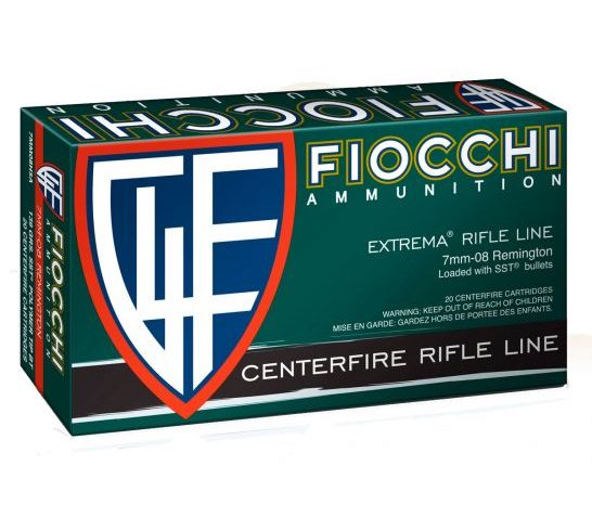Fiocchi Extrema Rifle Line 139 gr SST Polymer Tip BT 7mm-08 Rem Ammo, 20/box – 7MM08HSA