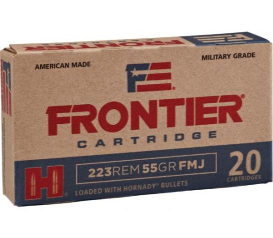 Hornady Frontier 55 gr Full Metal Jacket .223 Rem Ammo, 20/box – FR100